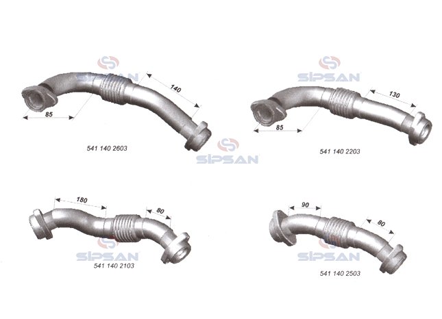 MRC ACTROS V6 EXHAUST TURBOCHARGER  PIPE